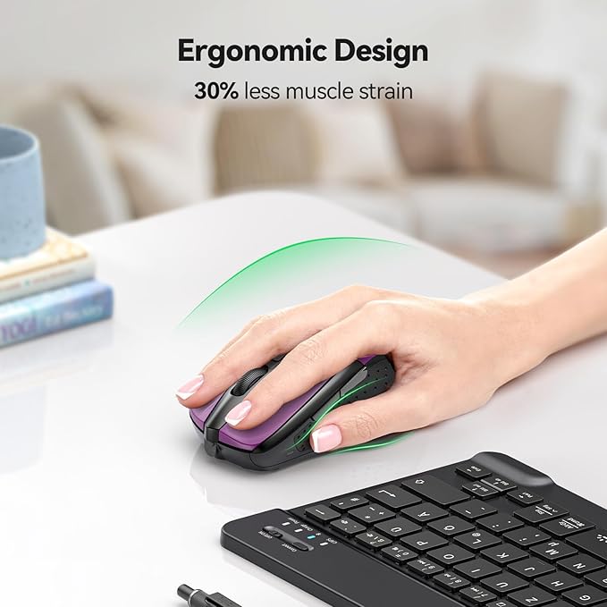 TECKNET Wireless Mouse for Laptop, Silent Mouse Quiet Click, Computer Mouse