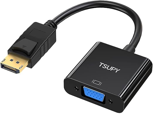 TSUPY DisplayPort to VGA, 1080P DP to VGA Adapter Gold-Plated Display Port to
