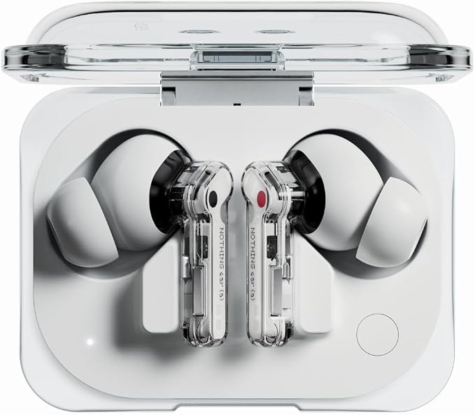 Nothing Ear Wireless Earbuds, 45dB Hybrid Noise Cancelling Earbuds, Hi-Res Audio