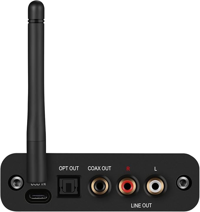 B2 aptX HD, LDAC Hi-Fi Bluetooth 5.1 Audio Receiver, Analog Stereo RCA Output