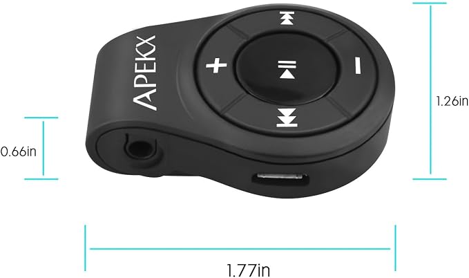 APEKX Clip Bluetooth Audio Adapter