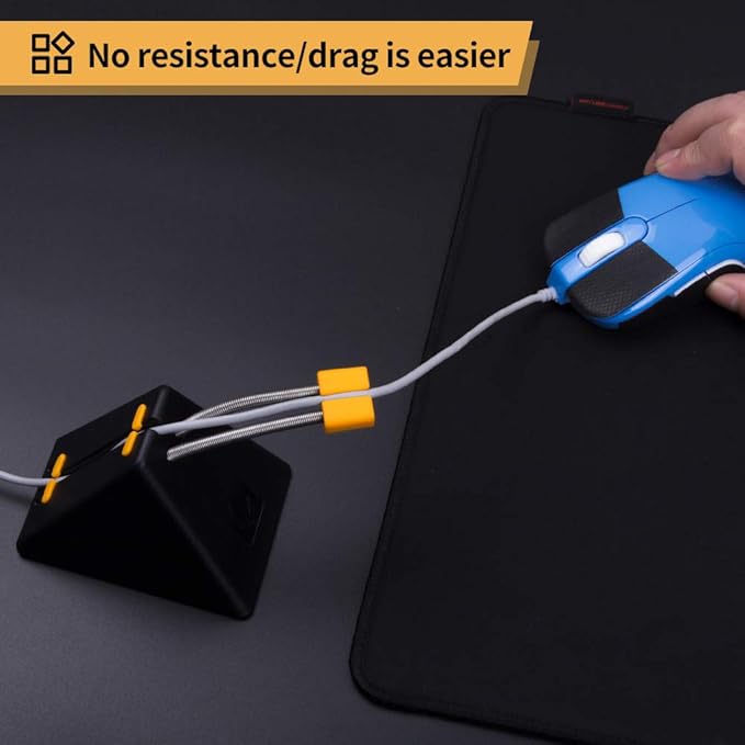 Hotline Games Mouse Bungee, Mouse Cord Clip Cord Management System Fixer Holder