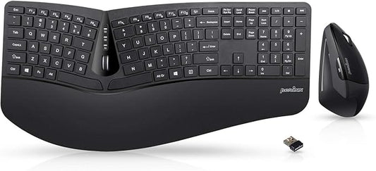 Perixx Periduo-605, Wireless Ergonomic Split Keyboard and Vertical Mouse Combo