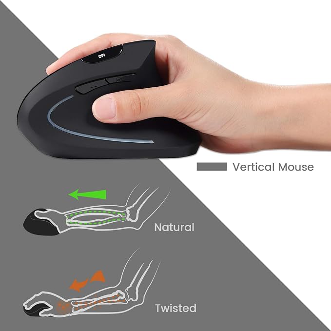 Perixx Periduo-605, Wireless Ergonomic Split Keyboard and Vertical Mouse Combo