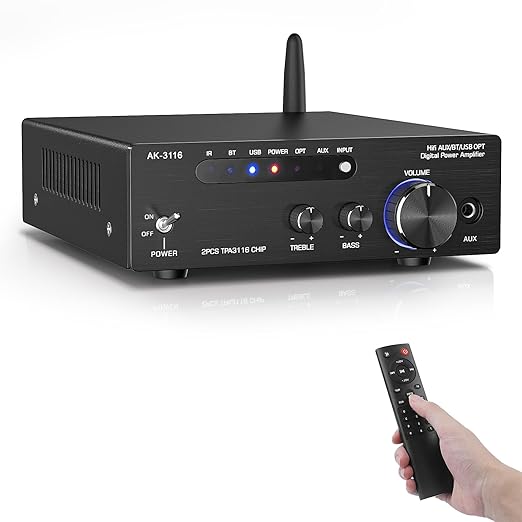 Facmogu AK-3116 HiFi Digital Amplifier, Mini Amp Audio System