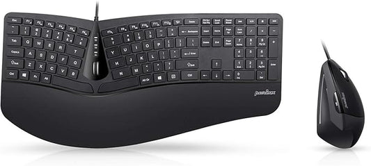 Perixx Periduo-505, Wired USB Ergonomic Split Keyboard and Vertical Mouse Combo
