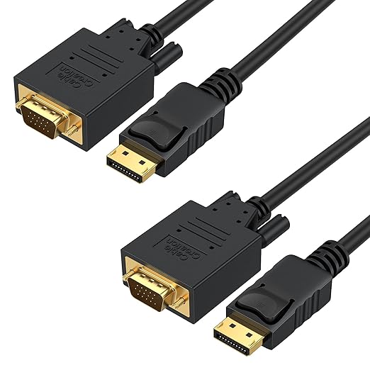 CableCreation DP to VGA Cable 6 FT, DP Male to VGA Male Cable