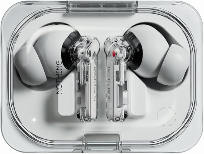 Nothing Ear Wireless Earbuds, 45dB Hybrid Noise Cancelling Earbuds, Hi-Res Audio