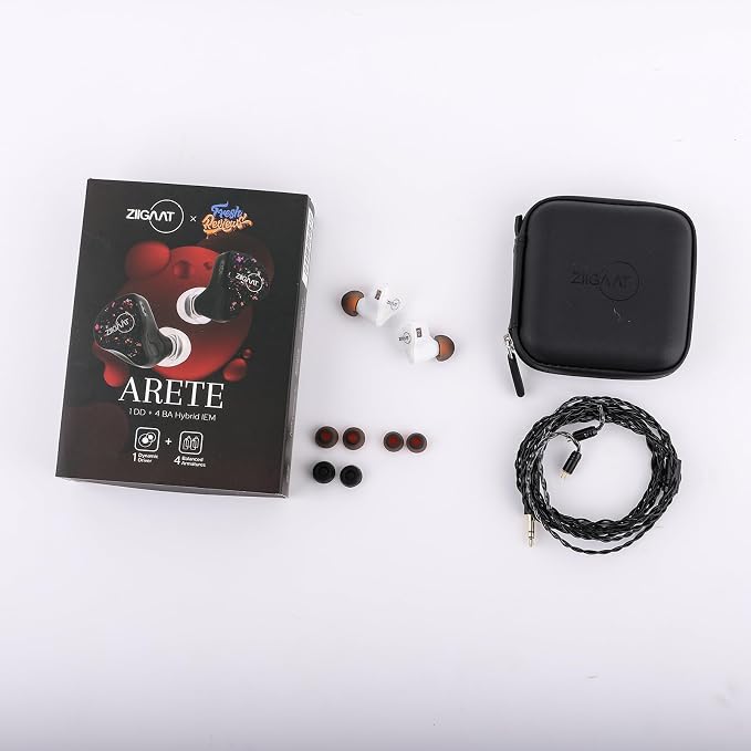 Linsoul ZiiGaat x Fresh Reviews Arete in Ear Monitor, 1DD+4BA Hybrid Earphone