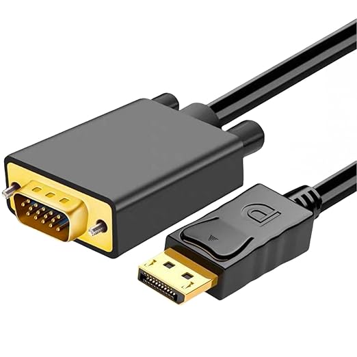 DisplayPort to VGA Cable 6FT, Display Port DP to VGA Adapter, 1080P@60Hz Video