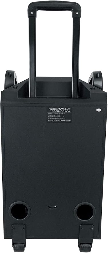 Rockville ROCKNGO 800 10" Portable Bluetooth Speaker, LED Lights, Mic Priority