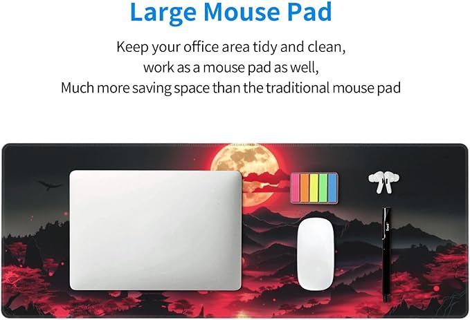Extended Gaming Mouse Pad, Large Desk Mat XL Anime Mouse Pad Waterproof