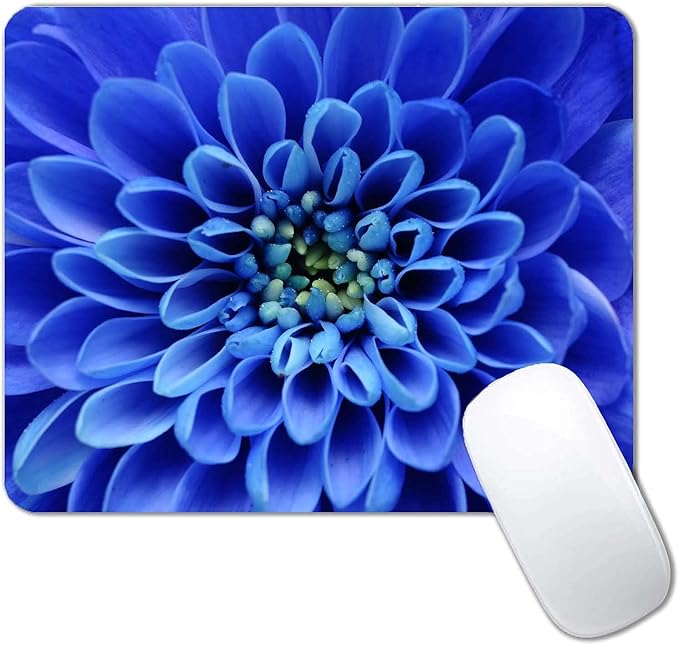 Blue Flower Mouse Pad, Cute Floral Mouse pad, Custom Small Mouse Pads
