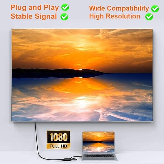 TSUPY DisplayPort to VGA, 1080P DP to VGA Adapter Gold-Plated Display Port to