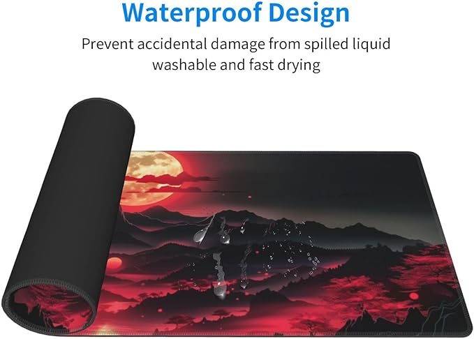 Extended Gaming Mouse Pad, Large Desk Mat XL Anime Mouse Pad Waterproof