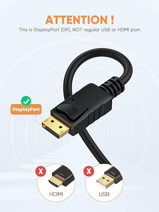 CableCreation Displayport to VGA Cable 6FT, Displayport to VGA Adapter Gold