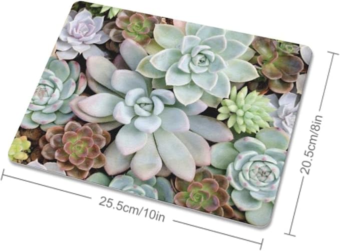 Cute Succulents Mouse Pad, Natural Plants Mousepad