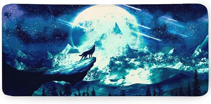 Gaming Mouse Pad Anime Mousepad Large Extended Wolves Gaming Mouse Mat