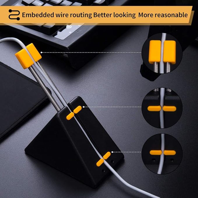 Hotline Games Mouse Bungee, Mouse Cord Clip Cord Management System Fixer Holder