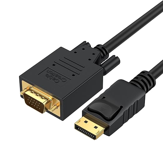CableCreation Displayport to VGA Cable 6FT, Displayport to VGA Adapter Gold