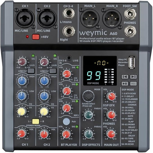 A-Series Professional Mixer for Recording DJ Stage Karaoke Music Application w/