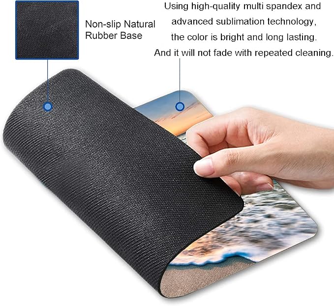 Mouse Pad, Premium-Textured Mouse Mat, Non-Slip Rubber Base Mousepad