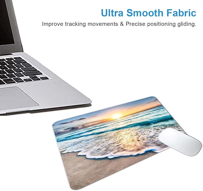 Beach Sunset Mouse Pad, Cute Mouse pad, Custom Small Mouse Pads