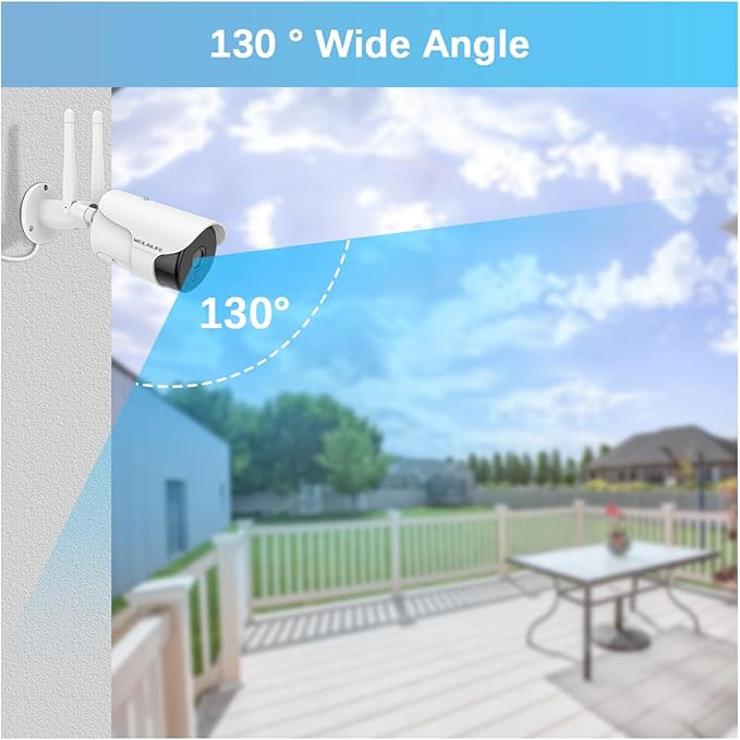 WEILAILIFE 【2-Way Audio】 5MP Outdoor Wireless Security Camera System, WiFi