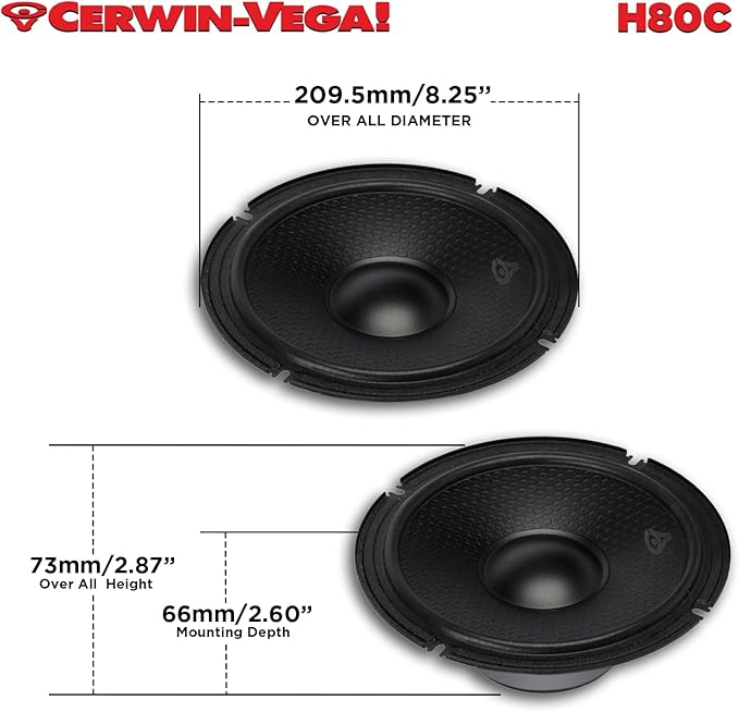 CERWIN-VEGA! HED 2025 Edition-8” Component Full Range Speaker System