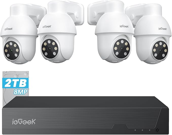 ieGeek 8MP PoE Security Camera System, 8CH NVR