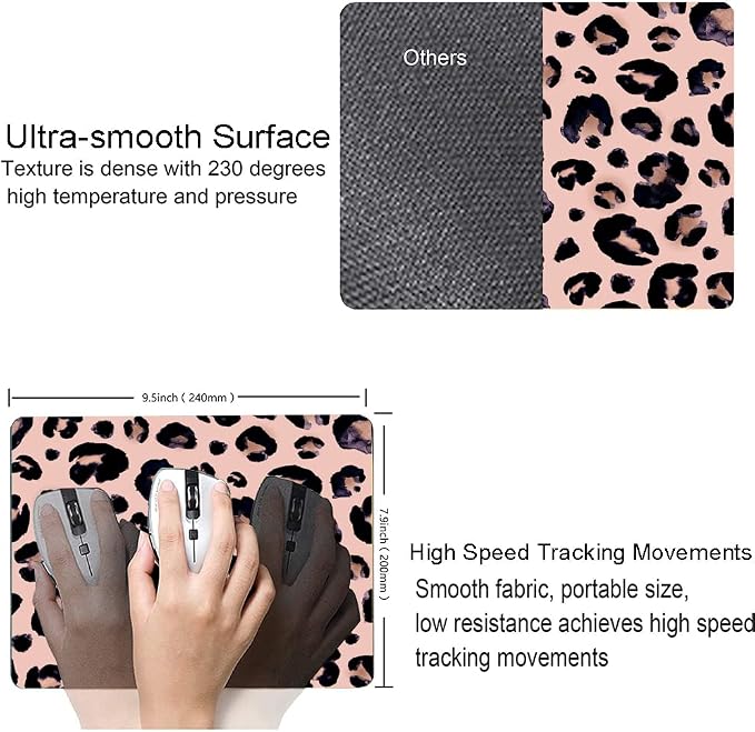 Mouse Pad, Premium-Textured Mouse Mat, Non-Slip Rubber Base Mousepad
