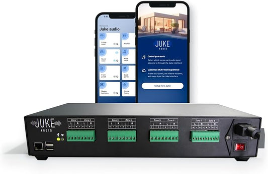 Juke-8: 8 Zone Multi-Room Amplifier | Built-in Music Streaming & Wireless App