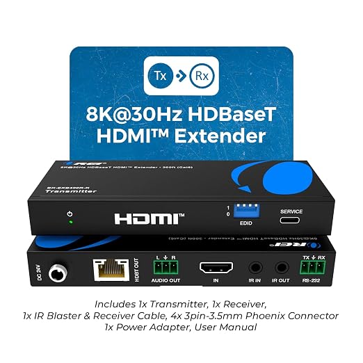 OREI 4K @ 120Hz HDMI Over Ethernet Extender Balun