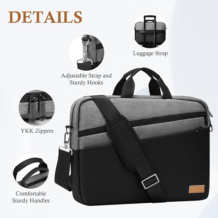 15 15.6 16 17 17.3 inch Laptop Computer PC Shoulder Bag Carrying Case,