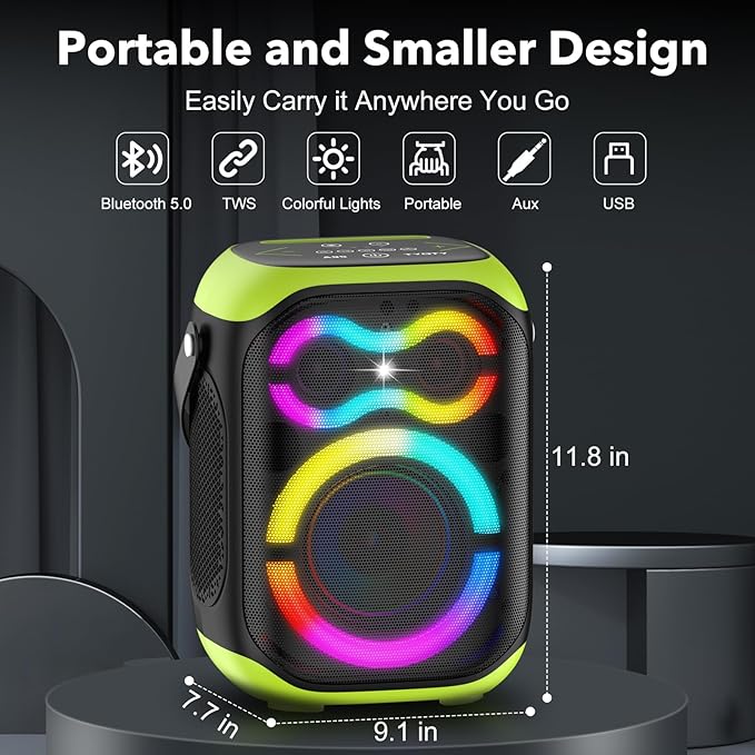 Portable Bluetooth Speakers 80W Big Powerful Wireless Outdoor Loud Stereo Deep