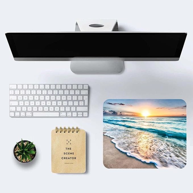 Beach Sunset Mouse Pad, Cute Mouse pad, Custom Small Mouse Pads