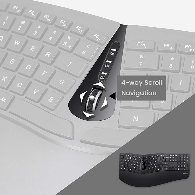 Perixx Periduo-605, Wireless Ergonomic Split Keyboard and Vertical Mouse Combo