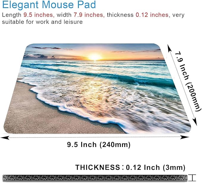 Beach Sunset Mouse Pad, Cute Mouse pad, Custom Small Mouse Pads