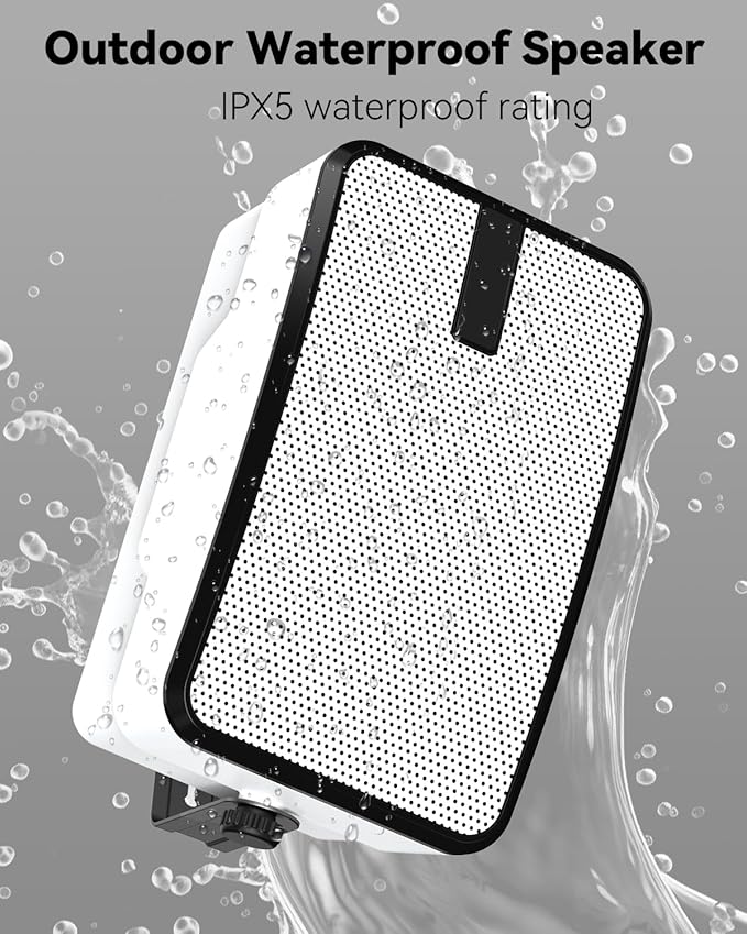 400W Outdoor Bluetooth Speakers, Wireless Sync Between Speakers, IPX5 Waterproof