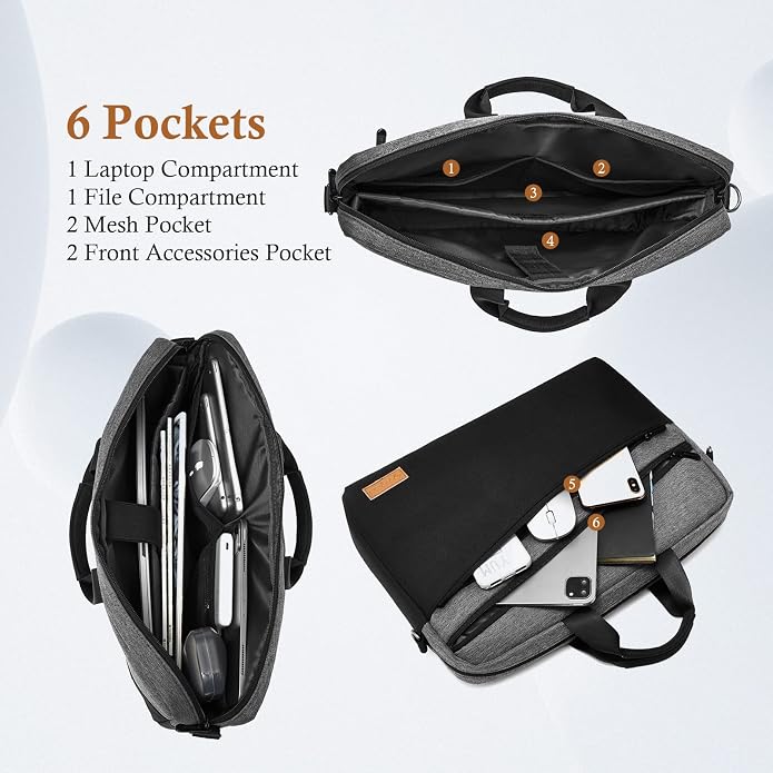 15 15.6 16 17 17.3 inch Laptop Computer PC Shoulder Bag Carrying Case,