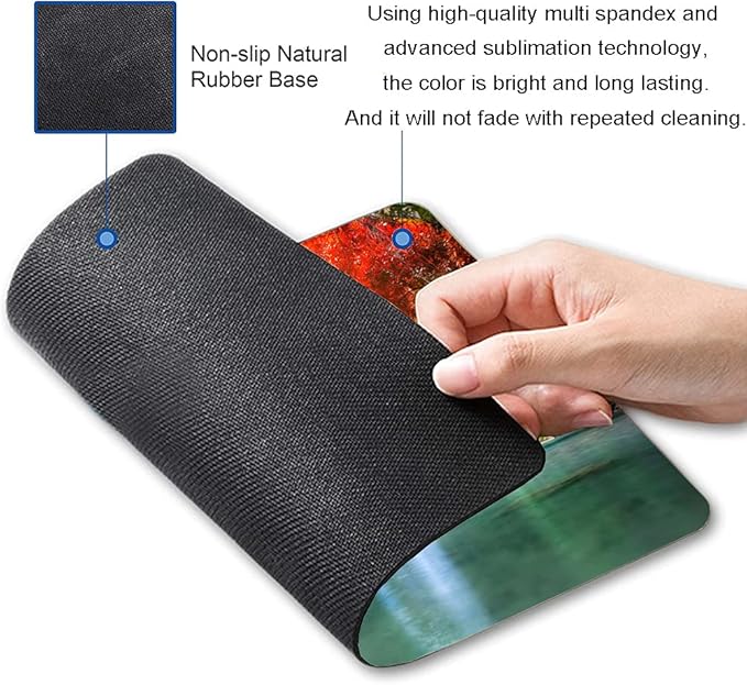 Mouse Pad, Natural Landscape Mouse Mad, Square Waterproof Mouse Pad Non-Slip