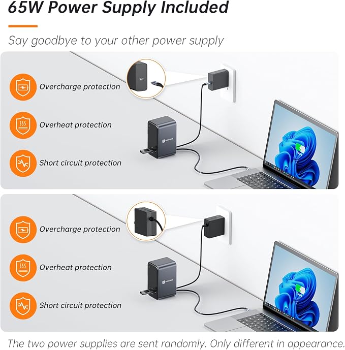 TobenONE USB C Laptop Docking Station Dual Monitor, 15-in-1 USB C Dock