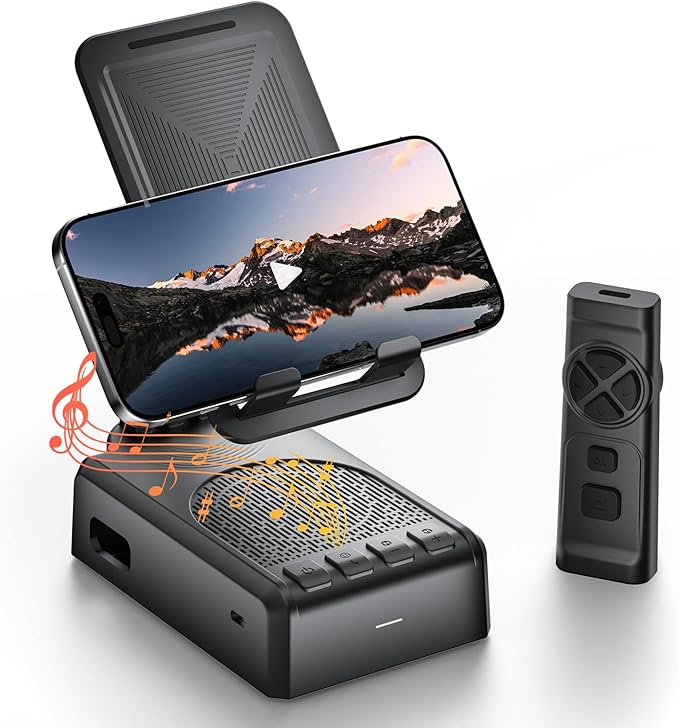Cell Phone Stand with Bluetooth Speaker and Remote Control, Birthday Gift