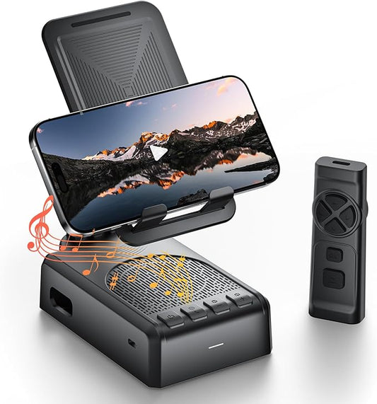 Cell Phone Stand with Bluetooth Speaker and Remote Control, Birthday Gift