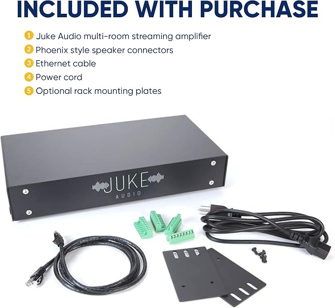 Juke-8: 8 Zone Multi-Room Amplifier | Built-in Music Streaming & Wireless App