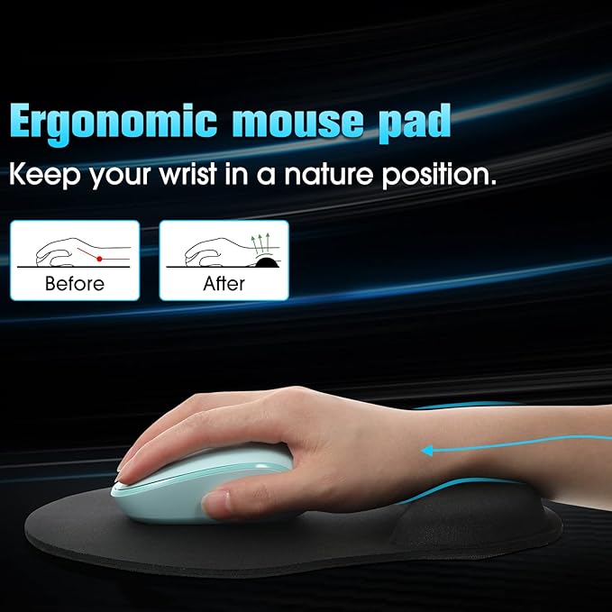 Yunsailing 8 Pack Ergonomic Mouse Pad