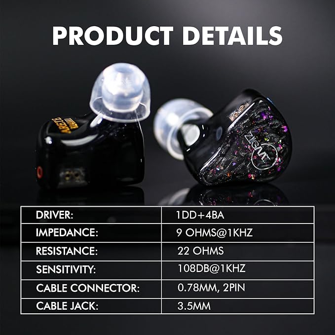 Linsoul ZiiGaat x Fresh Reviews Arete in Ear Monitor, 1DD+4BA Hybrid Earphone