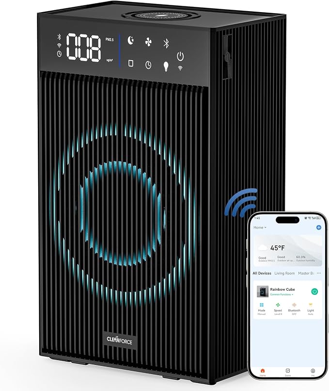 CleanForce Rainbow Cube | World’s First 4-in-1 Space-saving Air Purifier