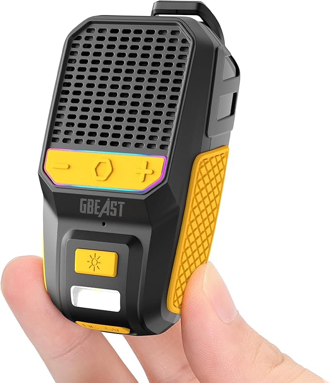 GBEAST Wearable Bluetooth Speaker, Clip-On Mini Portable Speakers All Day