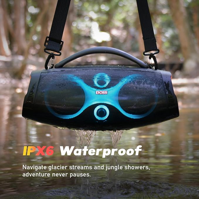 DOSS Extreme Boom Pro D200 240W Peak Outdoor Speaker, Punchy Bass, 26H Playtime